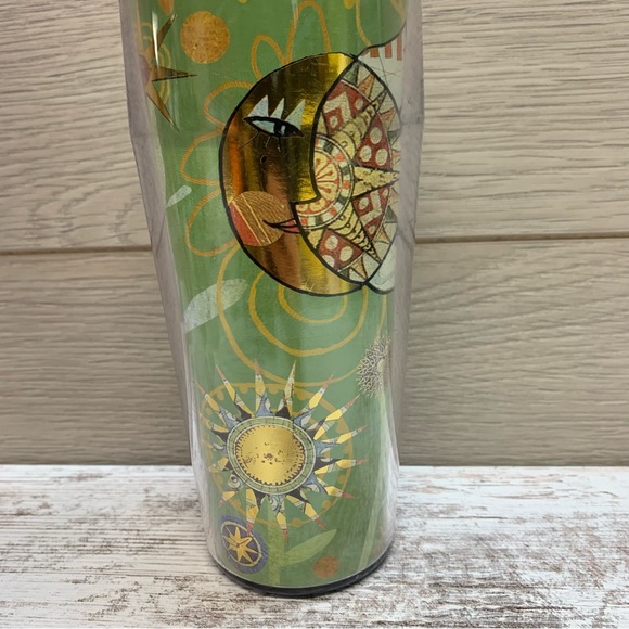 Starbucks Gold Metallic Moon Celestial Travel Cup with Lid 16 Oz 2004 - Picture 7 of 8